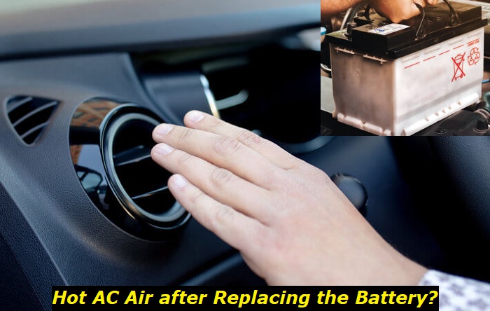 hot ac air after replacing the battery